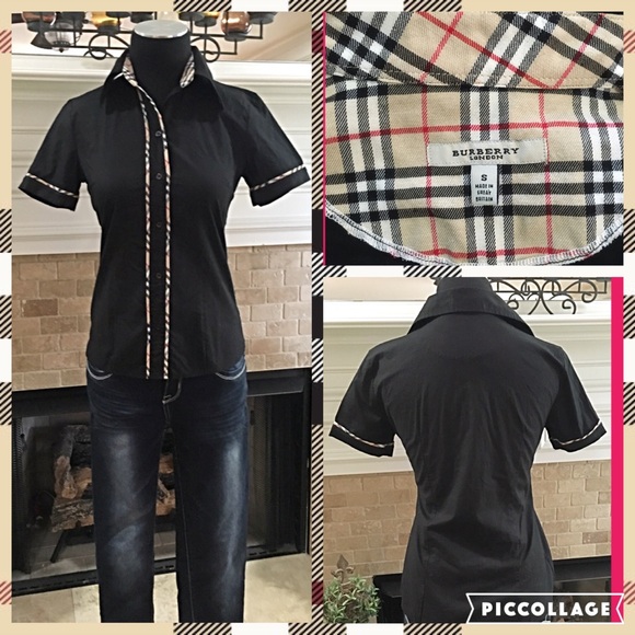 Authentic Burberry Black Button Up Top! - Picture 2 of 2